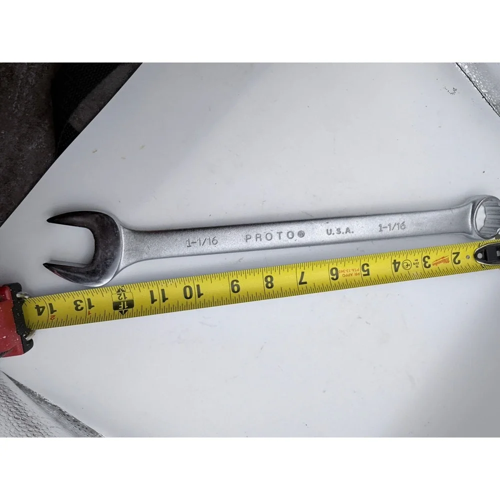 Proto Combination Wrench 1-1/16 1234 Professional USA Satin Chrome 12 Point SAE - Picture 2 of 3